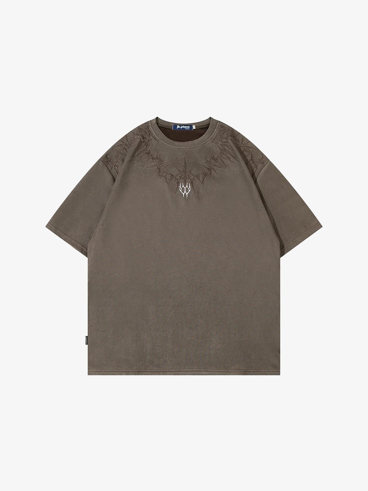 Ancient Cybersigilism Art T-Shirt Brown, S - Streetwear T-Shirts - Slick Street