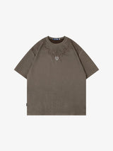 Ancient Cybersigilism Art T-Shirt Brown, S - Streetwear T-Shirts - Slick Street