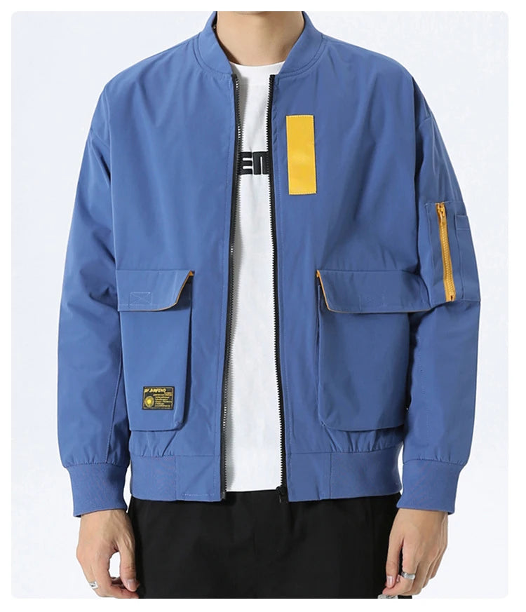 Double Pocket Sleeve Zipper Style Jacket ,  - Streetwear Jacket - Slick Street