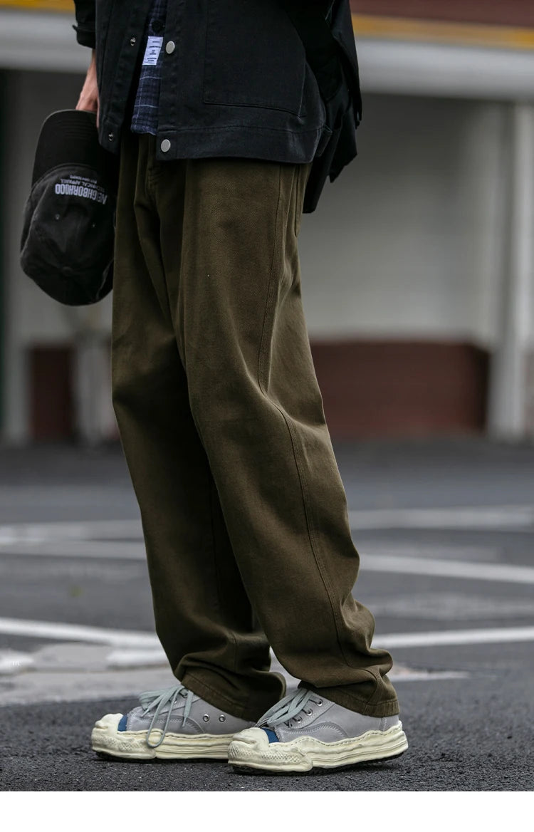 Casual Straight-Leg Trousers , - Streetwear Pants - Slick Street