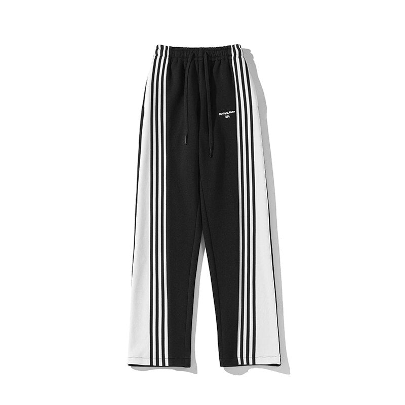 Three Bar Code Side Stripe Track Pants ,  - Streetwear Pants - Slick Street