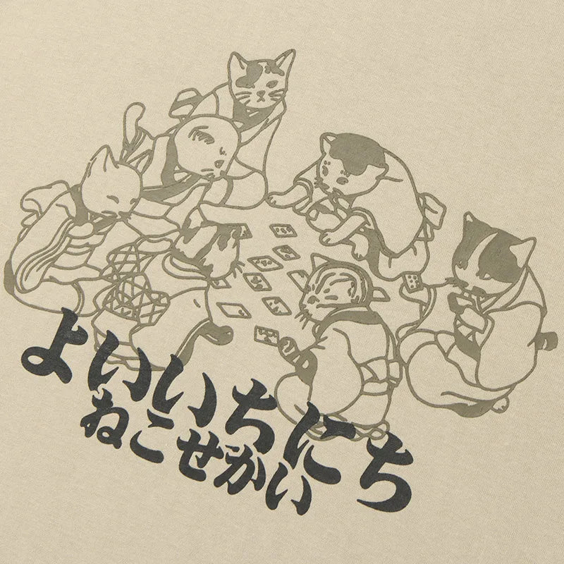 Dual Match Cats Playing Cards T-Shirt , - Streetwear T-Shirts - Slick Street