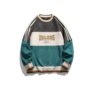 UNILIONS Color Block Pullover Sweatshirt XS,  - Streetwear Sweatshirts - Slick Street