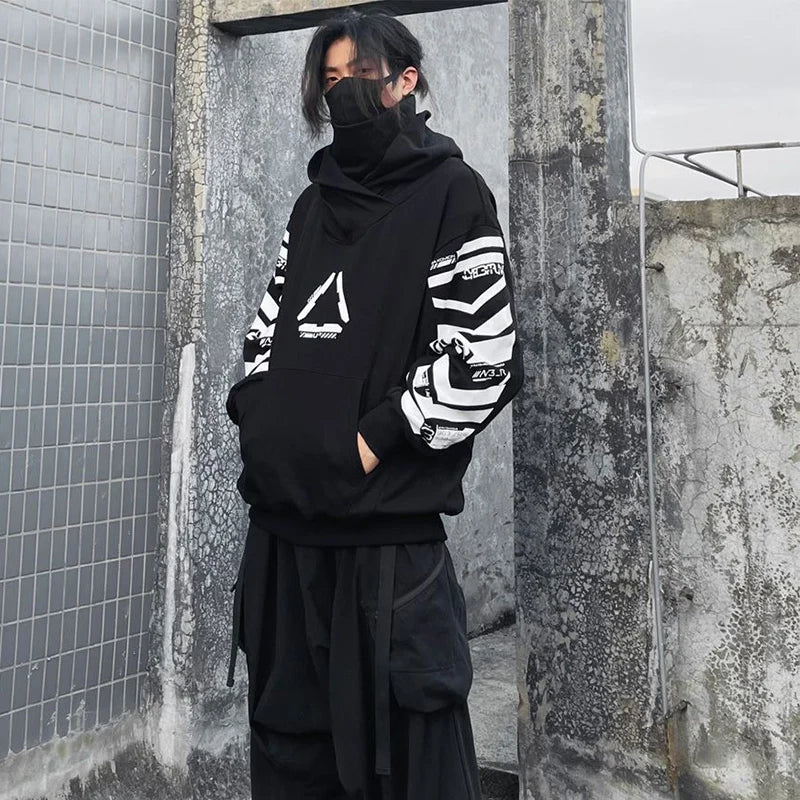 Cyber Tactical Turtle Neck Hoodie , - Streetwear Hoodie - Slick Street