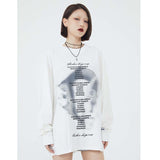 Global Spread Long Sleeve Tee White, M - Streetwear T-Shirts - Slick Street
