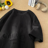 No Hard Feelings Star Polygons Embossed T-shirt Black, XS - Streetwear T-Shirts - Slick Street