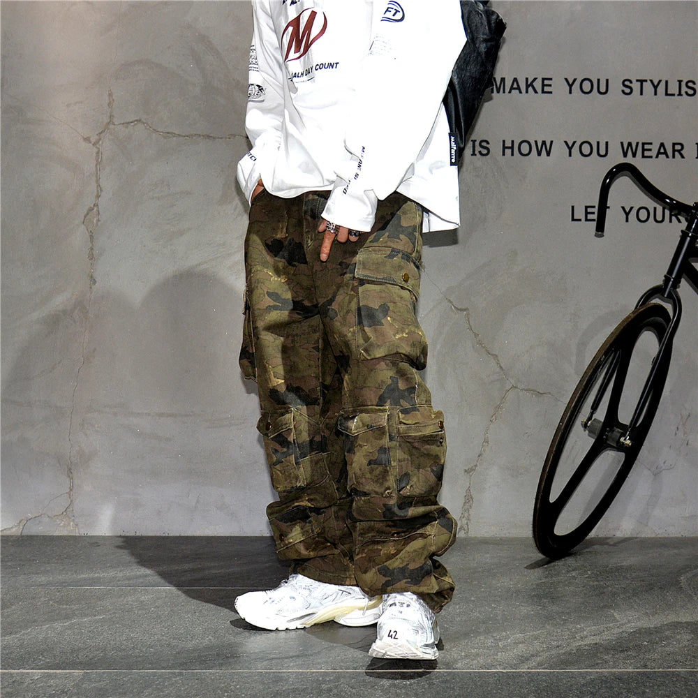 Jungle T24 Camo Cargo Pants , - Streetwear Pants - Slick Street