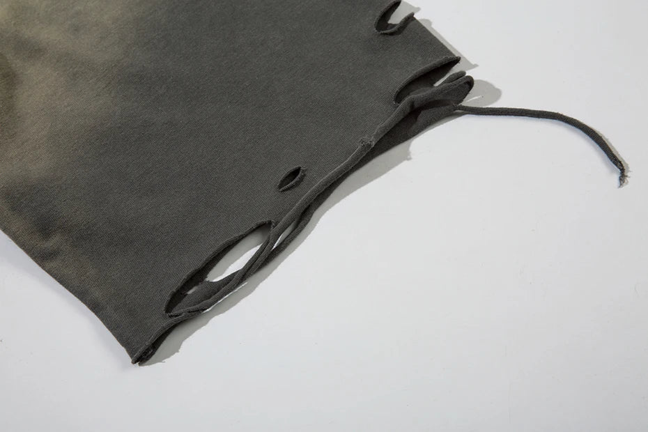 Tie-Die Metal Star Ripped T-Shirt , - Streetwear T-Shirts - Slick Street