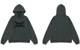 Dusky Enter Sandman Baggy Hoodie Grey, M - Streetwear Hoodie - Slick Street