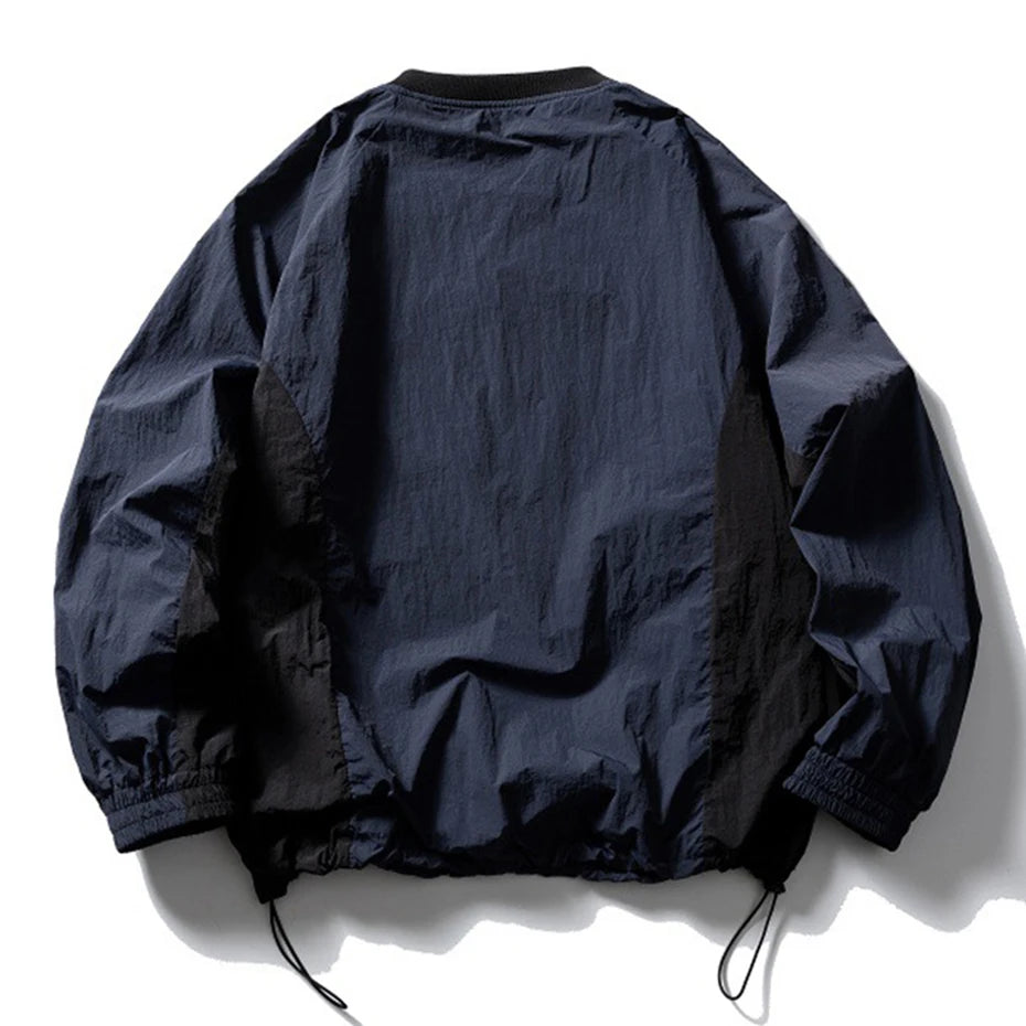 AIMATARGET Color Block Long Sleeve Over Jacket , - Streetwear Jacket - Slick Street