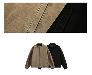 Plain Color Cropped Jacket , - Streetwear Jacket - Slick Street