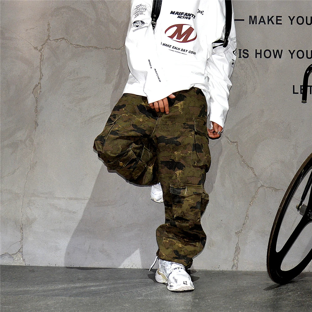 Jungle T24 Camo Cargo Pants , - Streetwear Pants - Slick Street