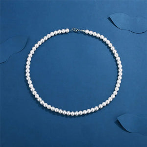 White Pearl Necklace ,  - Streetwear Necklace - Slick Street