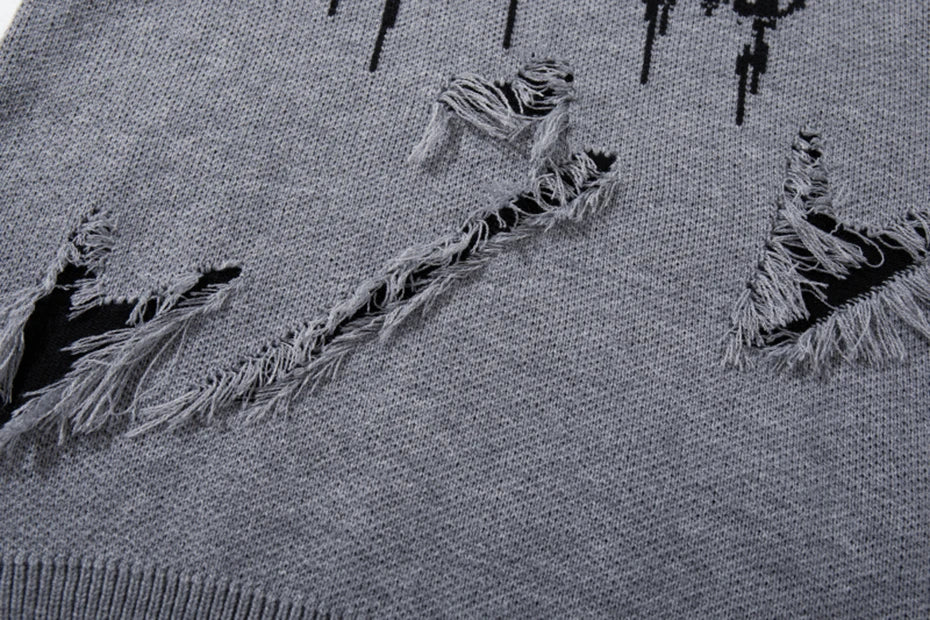 RA Distressed Sweatshirt , - Streetwear Sweatshirts - Slick Street