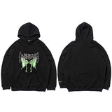 UNTP Caterpillar Skeleton Pullover Hoodie Black, M - Streetwear Hoodie - Slick Street