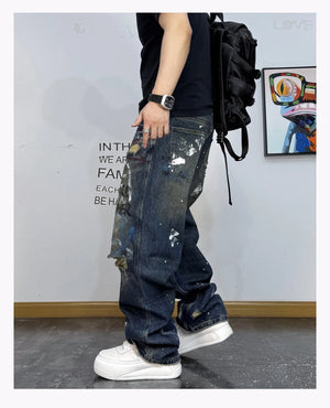 Third Brother Ripped Denim Jeans , - Streetwear Jeans - Slick Street