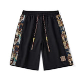 Bear Embroidery Shorts black, M - Streetwear Shorts - Slick Street