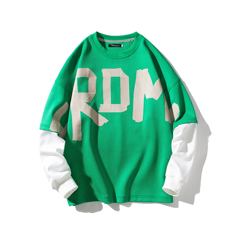RDM Raglan Sleeve Sweatshirt Green, XS - Streetwear Sweatshirt - Slick Street