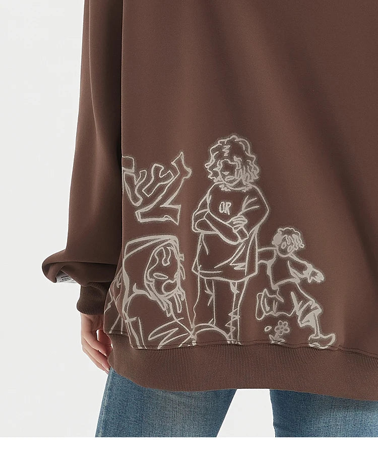 We V Cartoon Sketch Hoodie , - Streetwear Hoodie - Slick Street