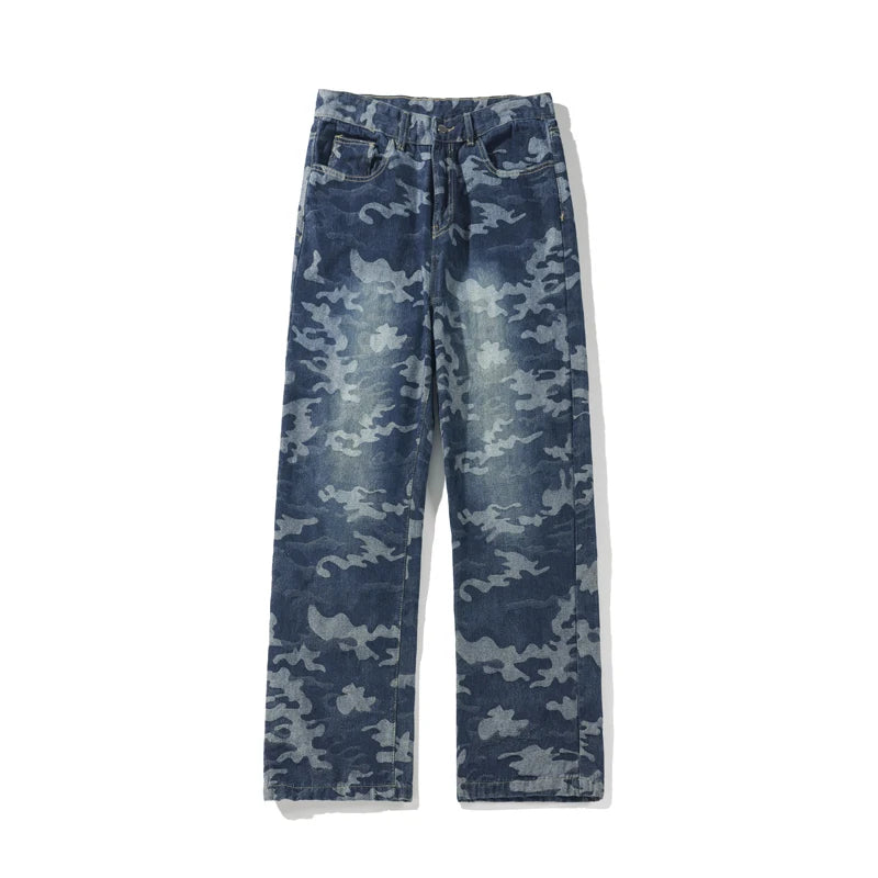 Camouflage Wide Leg Pants , - Streetwear Pants - Slick Street