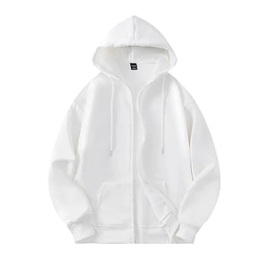 Drawstring Loose Fit Hoodie White, XS - Streetwear Hoodie - Slick Street