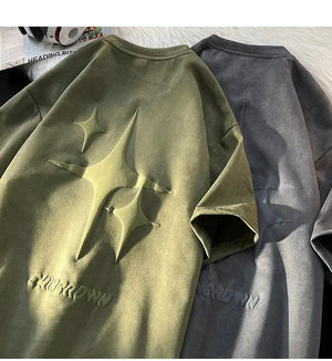 EHNGROWN Polygons Star Shape Short Sleeved T-Shirt , - Streetwear T-Shirts - Slick Street