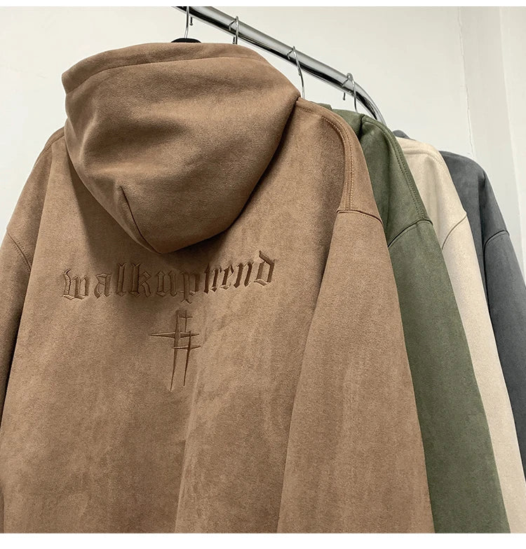 Malk Up Trend Suede Hoodie , - Streetwear Hoodie - Slick Street