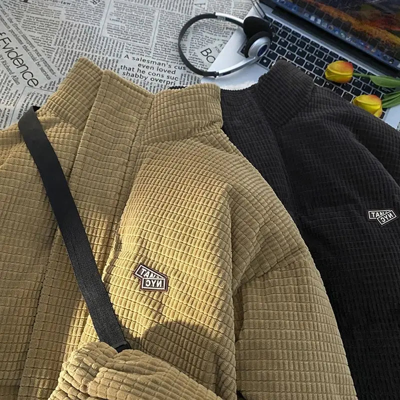 Corduroy Fleece Zipper Jacket , - Streetwear Jacket - Slick Street