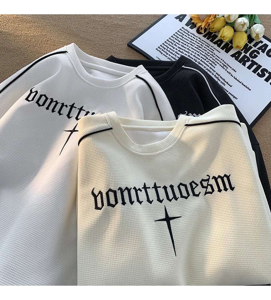 Embroidered Streetwear Vintage Sweater ,  - Streetwear Sweater - Slick Street