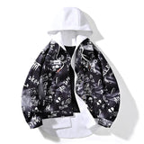 Graffiti Black Graphic Design Hoodie Black, XS - Streetwear Hoodie - Slick Street