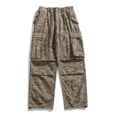 Camouflage Art Craft Cargo Pants Khaki, XXS - Streetwear Pants - Slick Street
