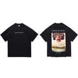 LOVE IS LOVE Butterfly Girl Graphic T-Shirt Black, S - Streetwear T-Shirts - Slick Street