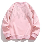 Two Tones Pullover Sweater Pink, XS - Streetwear Sweater - Slick Street