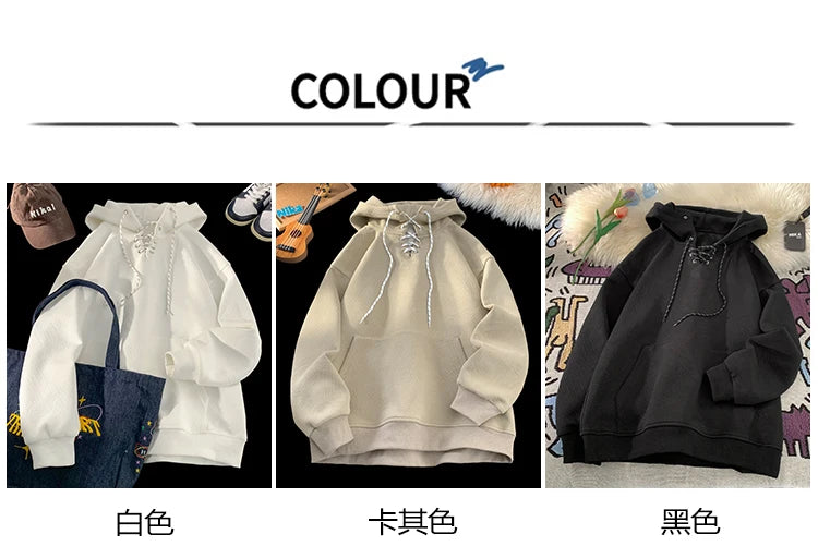 Plain Color Drawstring Style Hoodie , - Streetwear Hoodie - Slick Street