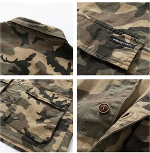 Camouflage Cotton Overshirt , - Streetwear Jackets - Slick Street