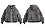 Shadowy Vintage Grunge Jacket Grey, M - Streetwear Jacket - Slick Street