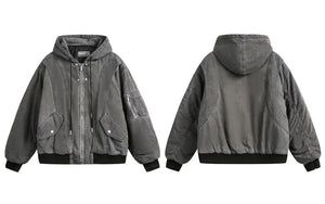 Shadowy Vintage Grunge Jacket Grey, M - Streetwear Jacket - Slick Street