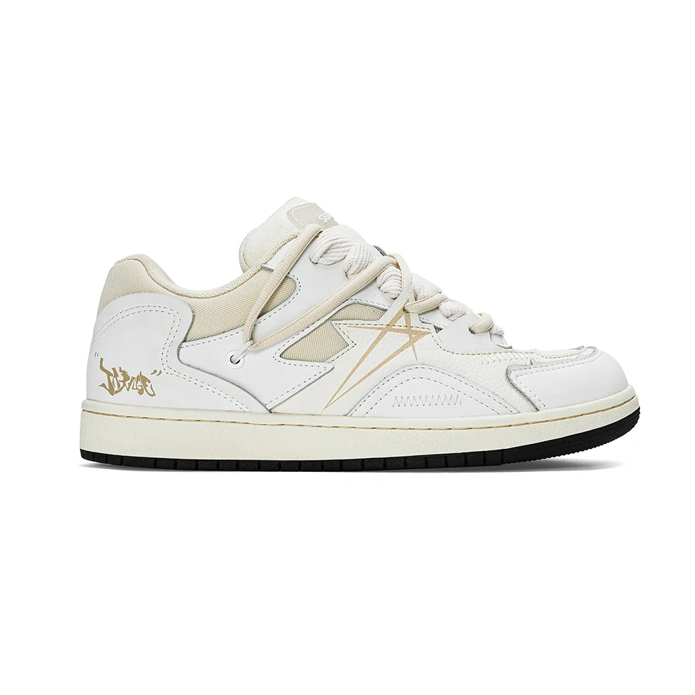 Lux Double Laced Shoes Beige, 35 - Streetwear Footwear - Slick Street