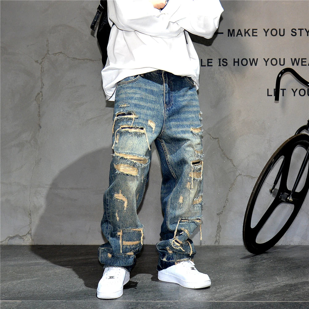 Indigo 26 Blue Distressed Jeans ,  - Streetwear Jeans - Slick Street