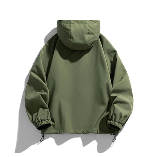 Windbreaker Half Zipper Hiking  Jacket ,  - Streetwear Jacket - Slick Street