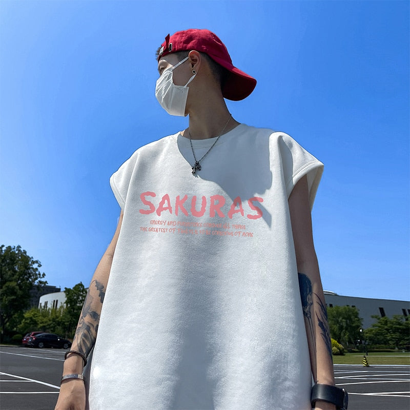 SAKURAS Colorful Scenery Painting T-Shirt , - Streetwear T-Shirts - Slick Street