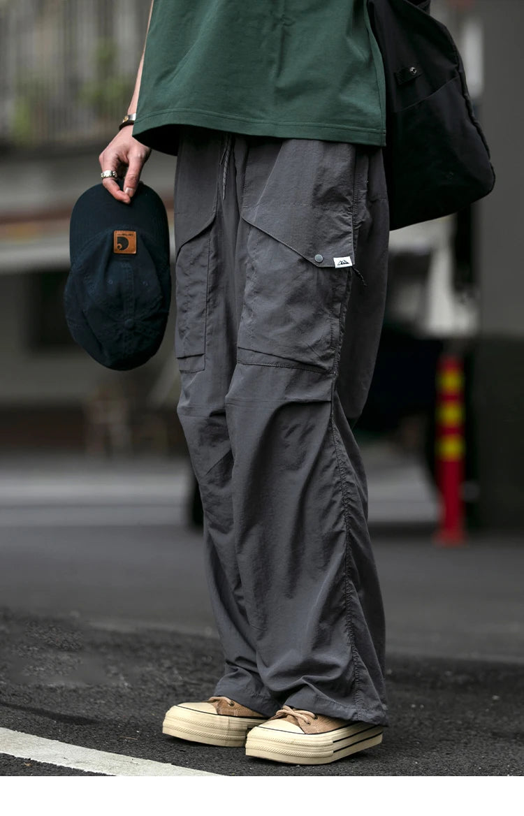 Waterproof Nylon Cargo Pants , - Streetwear Cargo Pants - Slick Street