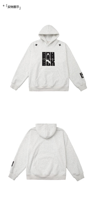 Plain Color Embroidery Hoodie , - Streetwear Hoodie - Slick Street
