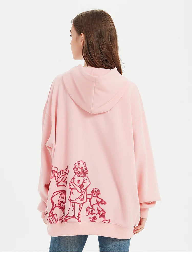 We V Cartoon Sketch Hoodie , - Streetwear Hoodie - Slick Street