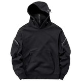 Dark Soul High Neck Mask Pullover Hoodie Black, XS - Streetwear Hoodie - Slick Street