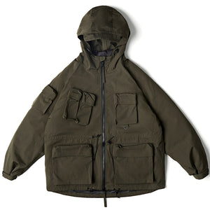 New Heights VA1 Hiking Multi-Pocket Puffer Jacket Army green, XS - Streetwear Jacket - Slick Street