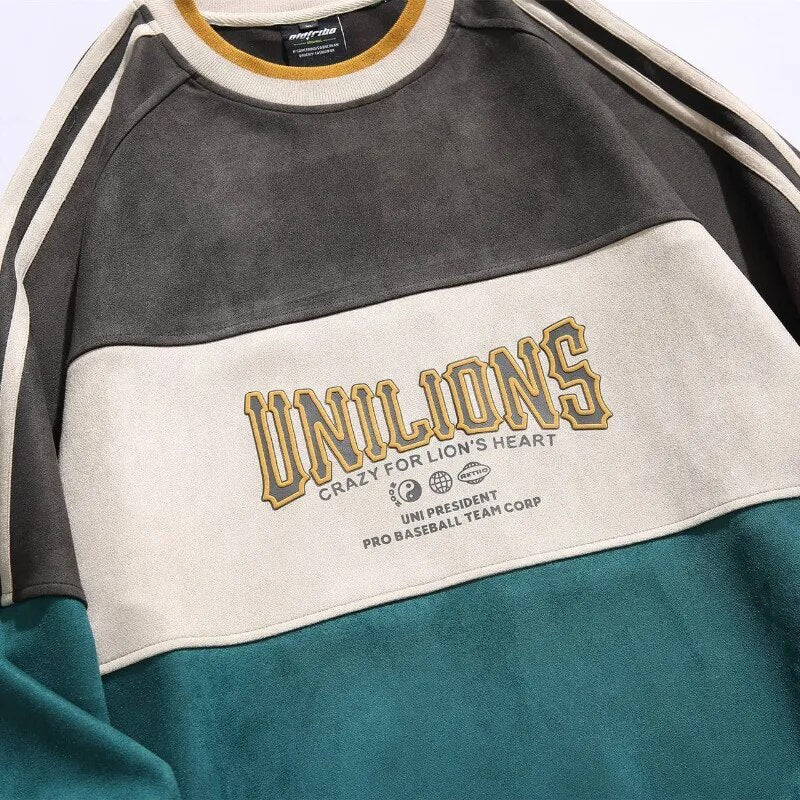 UNILIONS Color Block Pullover Sweatshirt ,  - Streetwear Sweatshirts - Slick Street