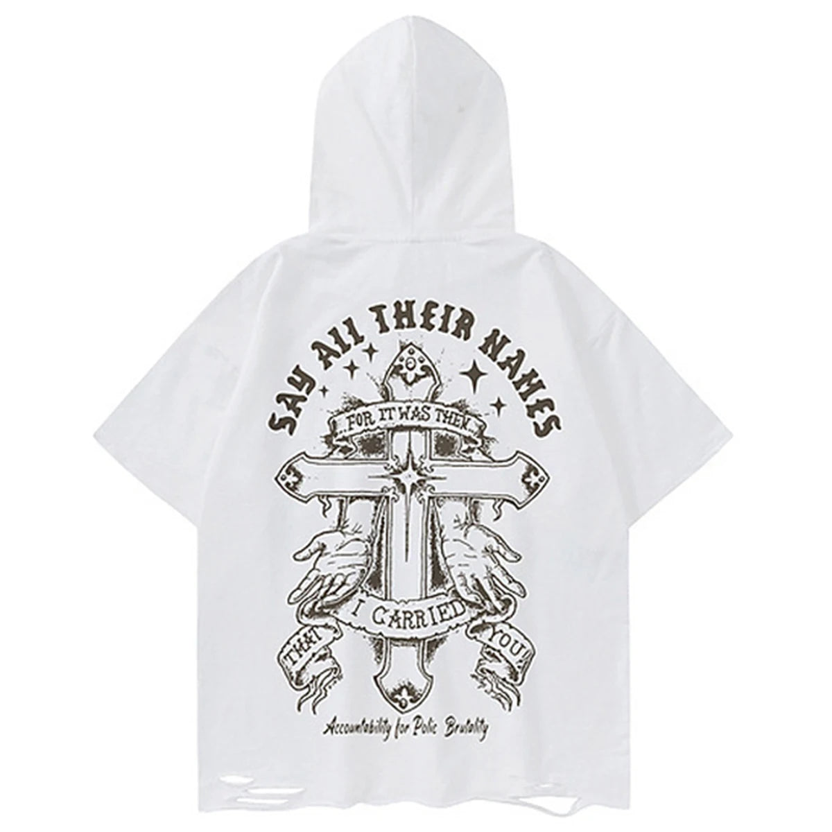 Say All Their Names Devil Horns Hoodie , - Streetwear Hoodie - Slick Street
