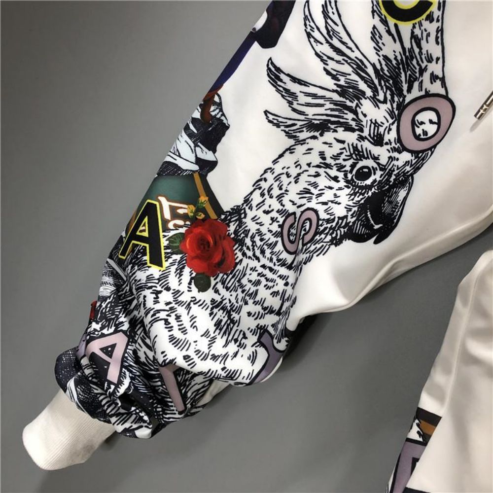 Alphabetic Letter Anime Patchwork Pants ,  - Streetwear Pants - Slick Street