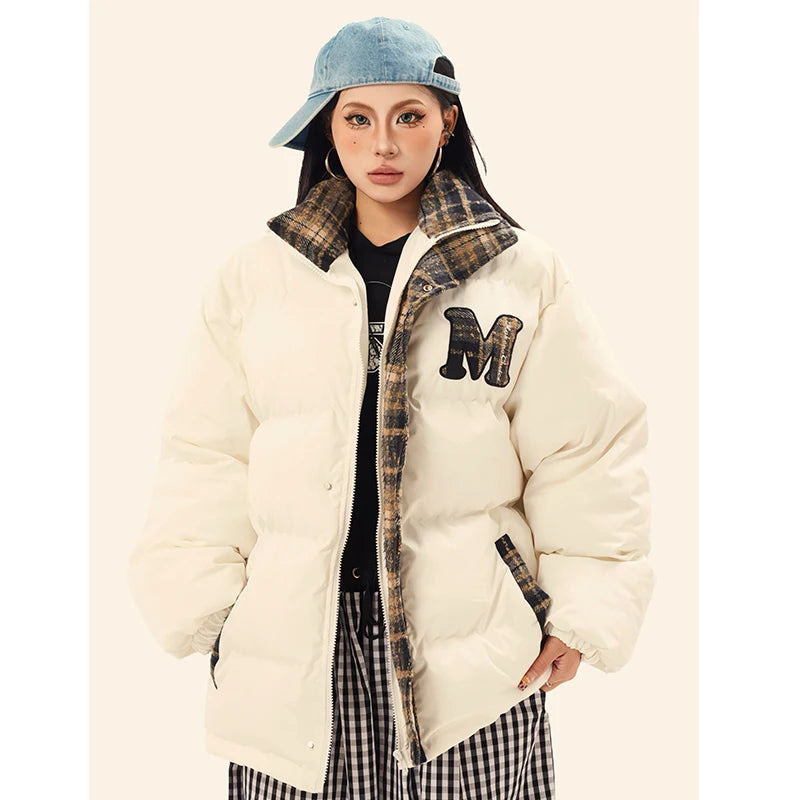 MKCH Letter Plaid Jacket ,  - Streetwear Jacket - Slick Street